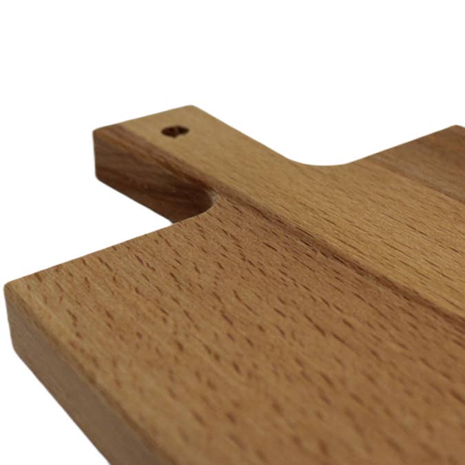 Gegraveerde snijplank van massief beukenhout (47,5 x 15 x 2 cm)