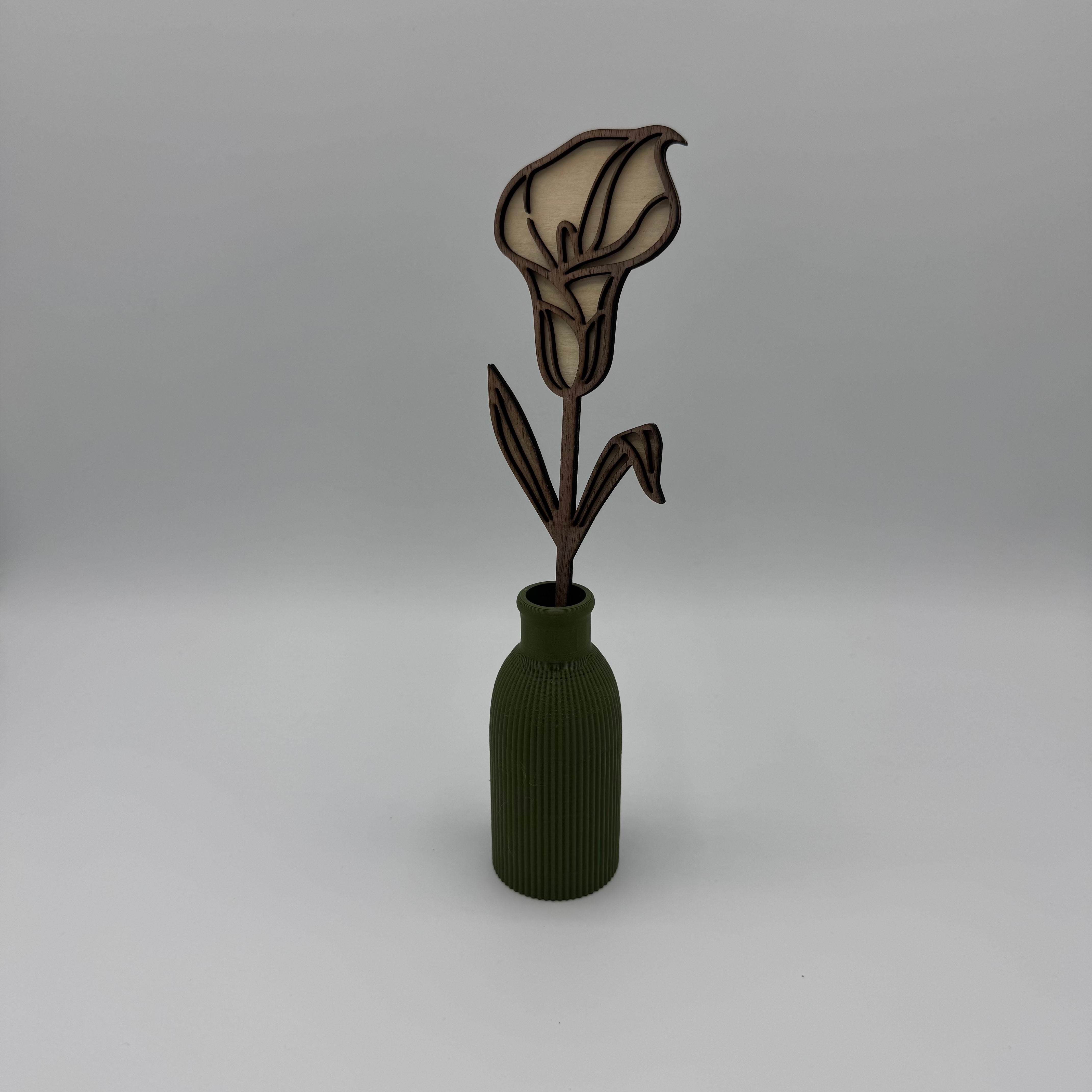 Houten Calla in vaas