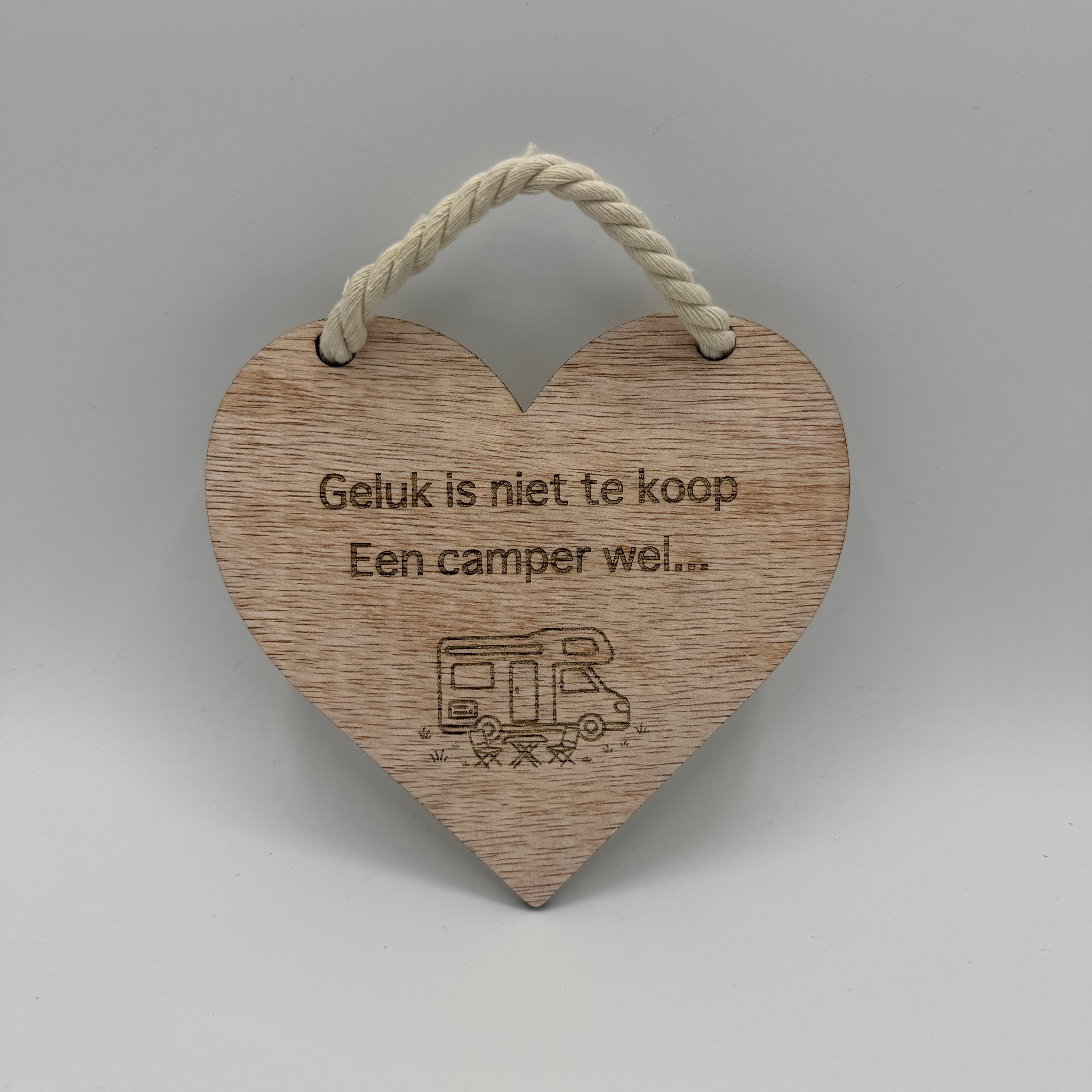 Bordje - Geluk is niet te koop, een camper wel