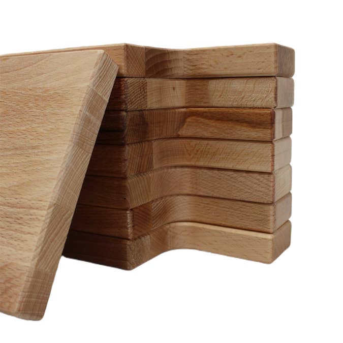 Gegraveerde snijplank van massief beukenhout (47,5 x 15 x 2 cm)
